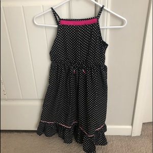 Kidpik Neon fringe polka dot dress size 10